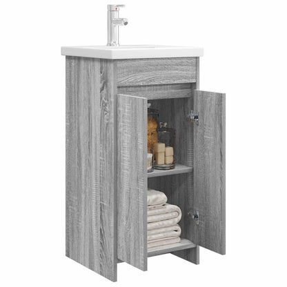 Mobile da bagno con lavabo Sonoma grigio 42 x 40 x 84,5 cm | homemem39