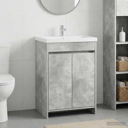 Mobiletto da Bagno Sotto Lavabo Grigio Cemento | homemem39