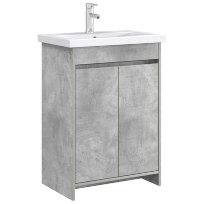 Mobiletto da Bagno Sotto Lavabo Grigio Cemento | homemem39