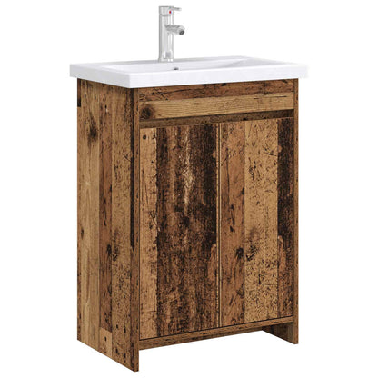 Mobiletto da Bagno Sotto Lavabo Legno antico 56 x 37,5 x 81 cm | homemem39