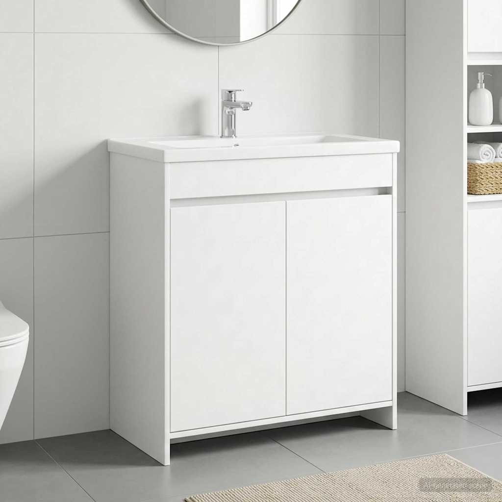 Mobiletto da Bagno Sotto Lavabo Bianco 78,5 x 37,5 x 81 cm | homemem39