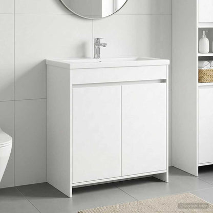 Mobiletto da Bagno Sotto Lavabo Bianco 78,5 x 37,5 x 81 cm | homemem39