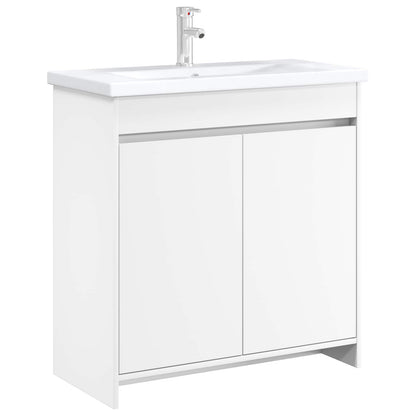 Mobiletto da Bagno Sotto Lavabo Bianco 78,5 x 37,5 x 81 cm | homemem39