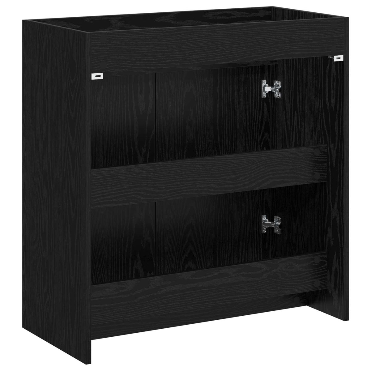 Mobiletto da Bagno Sotto Lavabo Rovere Nero 78,5 x 37,5 x 81 cm