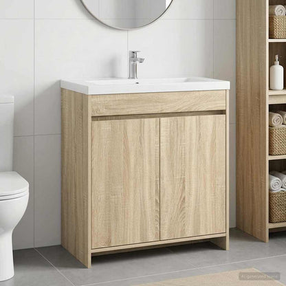 Mobiletto da Bagno Sotto Lavabo Rovere Sonoma | homemem39