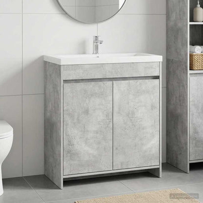 Mobiletto da Bagno Sotto Lavabo Grigio Cemento