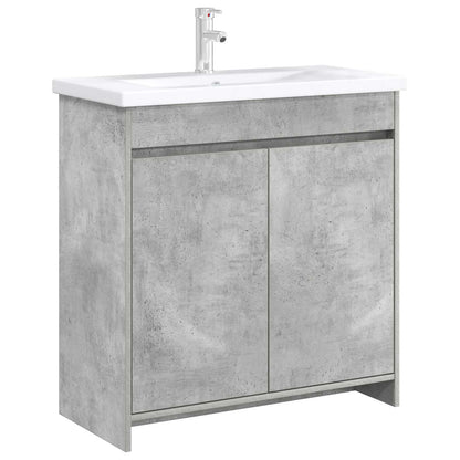 Mobiletto da Bagno Sotto Lavabo Grigio Cemento | homemem39