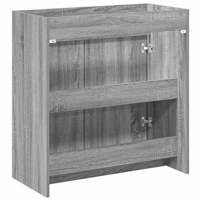 Mobiletto da Bagno Sotto Lavabo Sonoma grigio | homemem39
