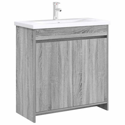 Mobiletto da Bagno Sotto Lavabo Sonoma grigio | homemem39