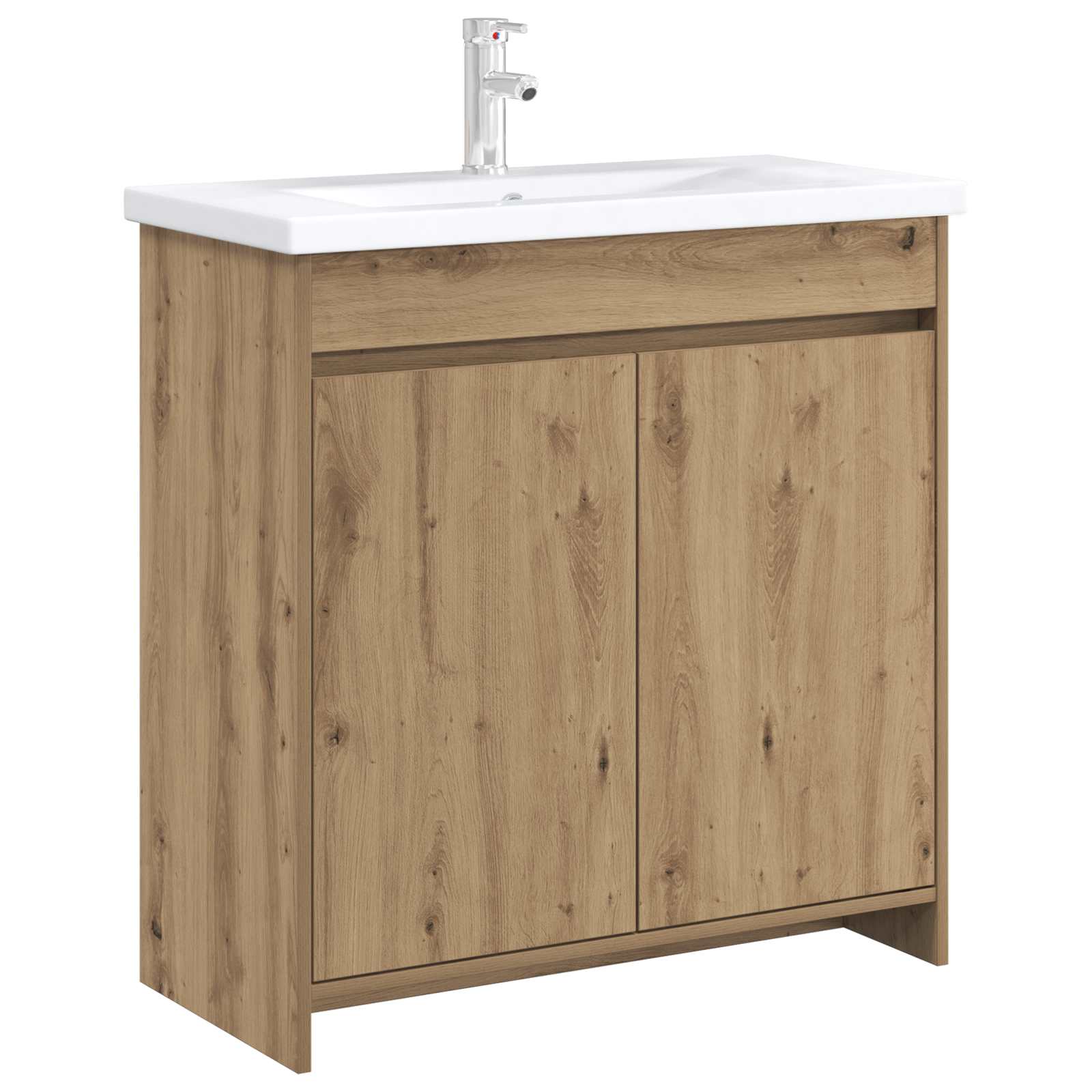 Mobiletto da Bagno Sotto Lavabo Rovere Artigianale | homemem39