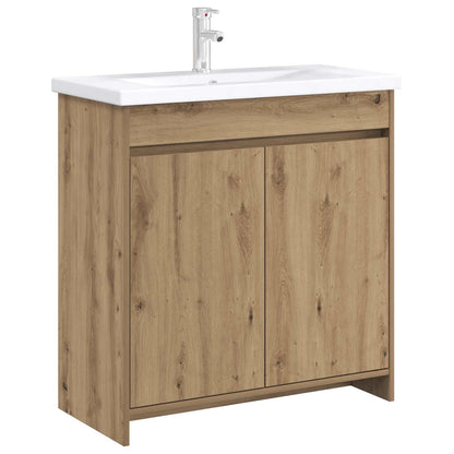 Mobiletto da Bagno Sotto Lavabo Rovere Artigianale | homemem39