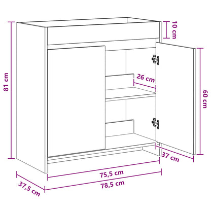 Mobiletto da Bagno Sotto Lavabo Rovere Artigianale | homemem39