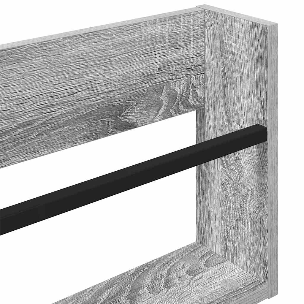 Scaffale per riviste 2 pcs Grigio Sonoma 60 x 12 x 30 cm