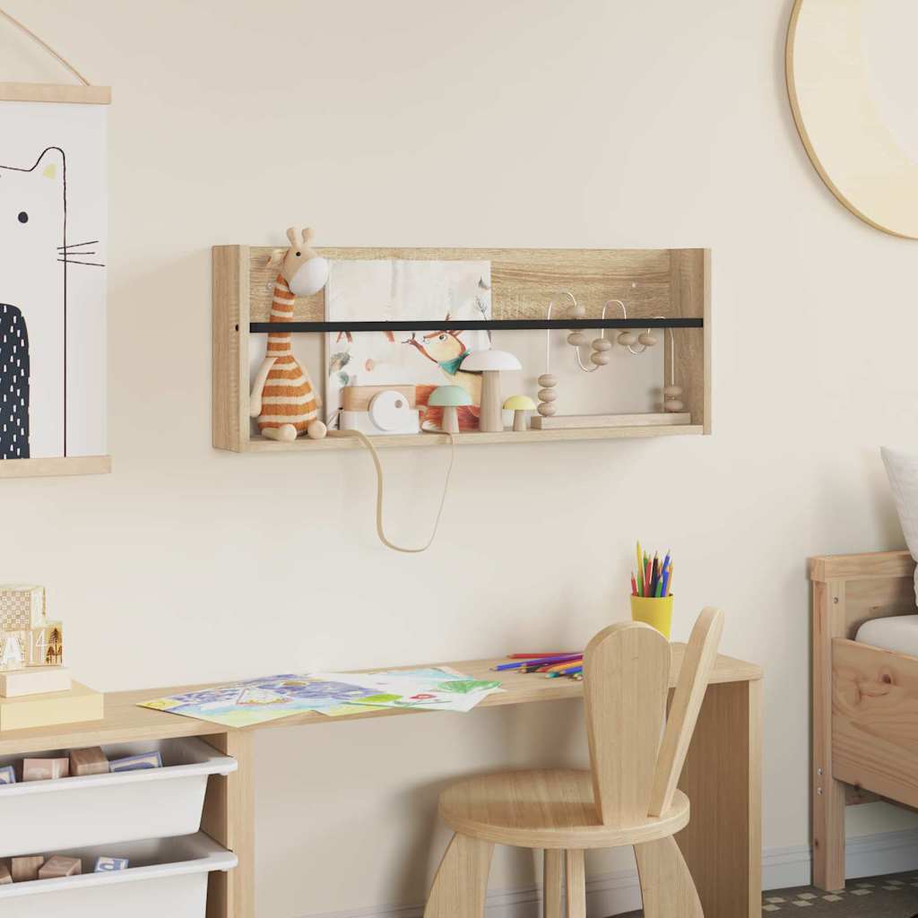 Scaffale per riviste Rovere Sonoma 80 x 12 x 30 cm