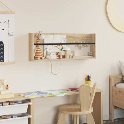 Scaffale per riviste Rovere Sonoma 80 x 12 x 30 cm