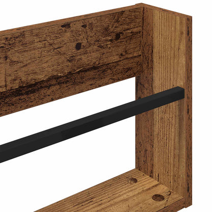 Scaffale per riviste 2 pcs Legno vecchio 100 x 12 x 30 cm