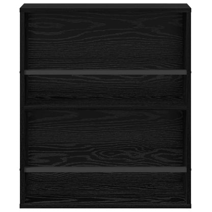 Scaffale per riviste 2 pcs Rovere Nero 60 x 12 x 70 cm