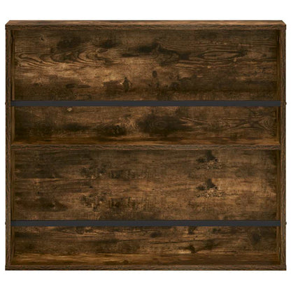 Scaffale per riviste 2 pcs Rovere fumé 80 x 12 x 70 cm