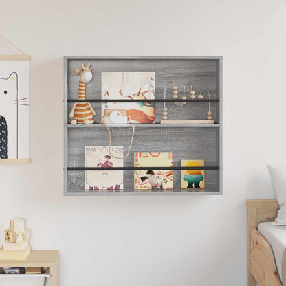 Scaffale per riviste Grigio Sonoma 80 x 12 x 70 cm | homemem39