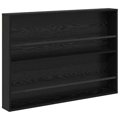 Scaffale per riviste 2 pcs Rovere Nero 100 x 12 x 70 cm