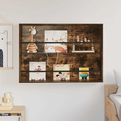 Scaffale per riviste Rovere fumé 100 x 12 x 70 cm