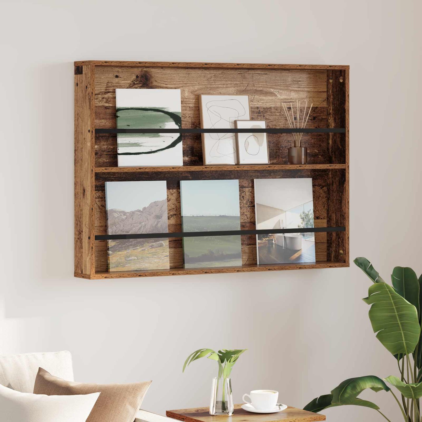 Scaffale per riviste Legno vecchio 100 x 12 x 70 cm