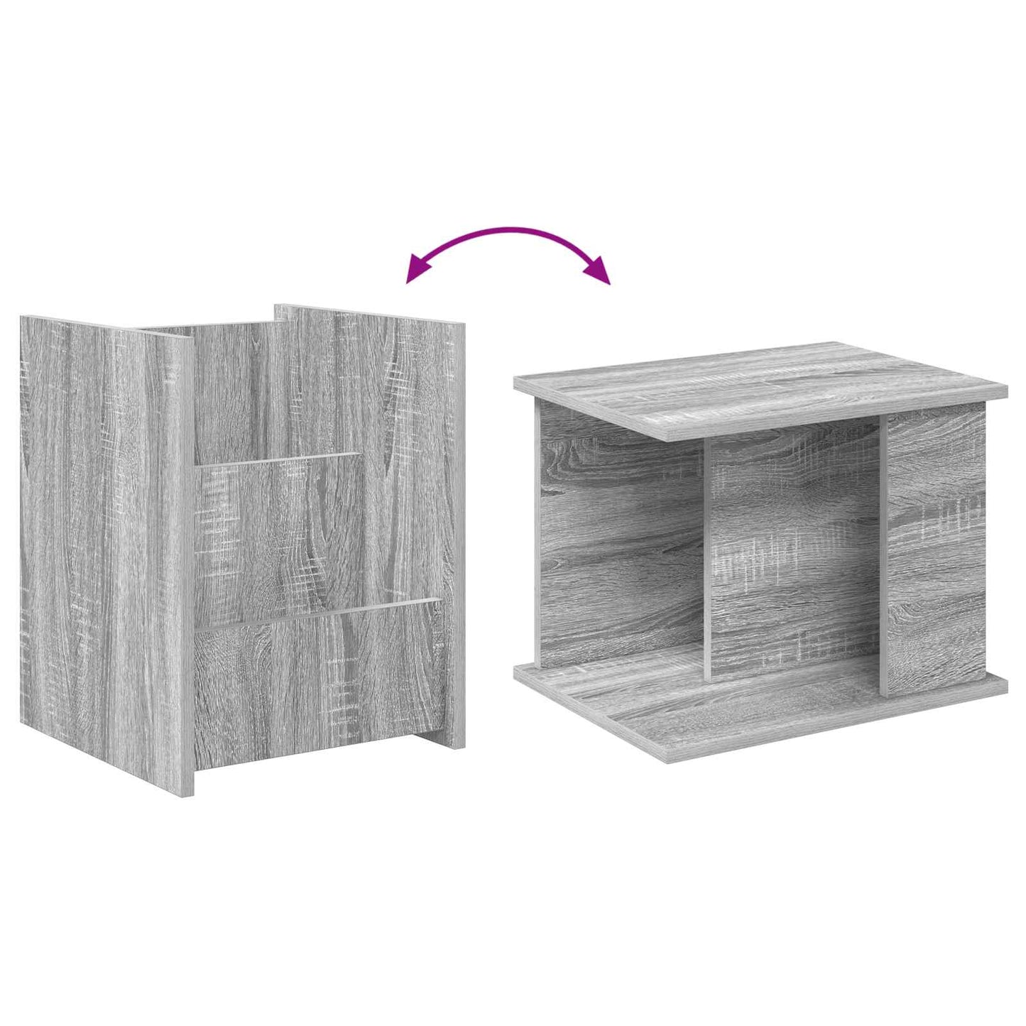 Scaffale per riviste Grigio Sonoma 35 x 35 x 45 cm