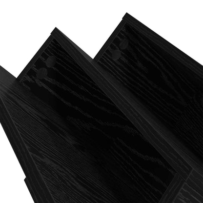 Scaffale per riviste Rovere Nero 53 x 40 x 28.5 cm