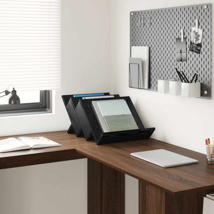 Scaffale per riviste Rovere Nero 53 x 40 x 28.5 cm