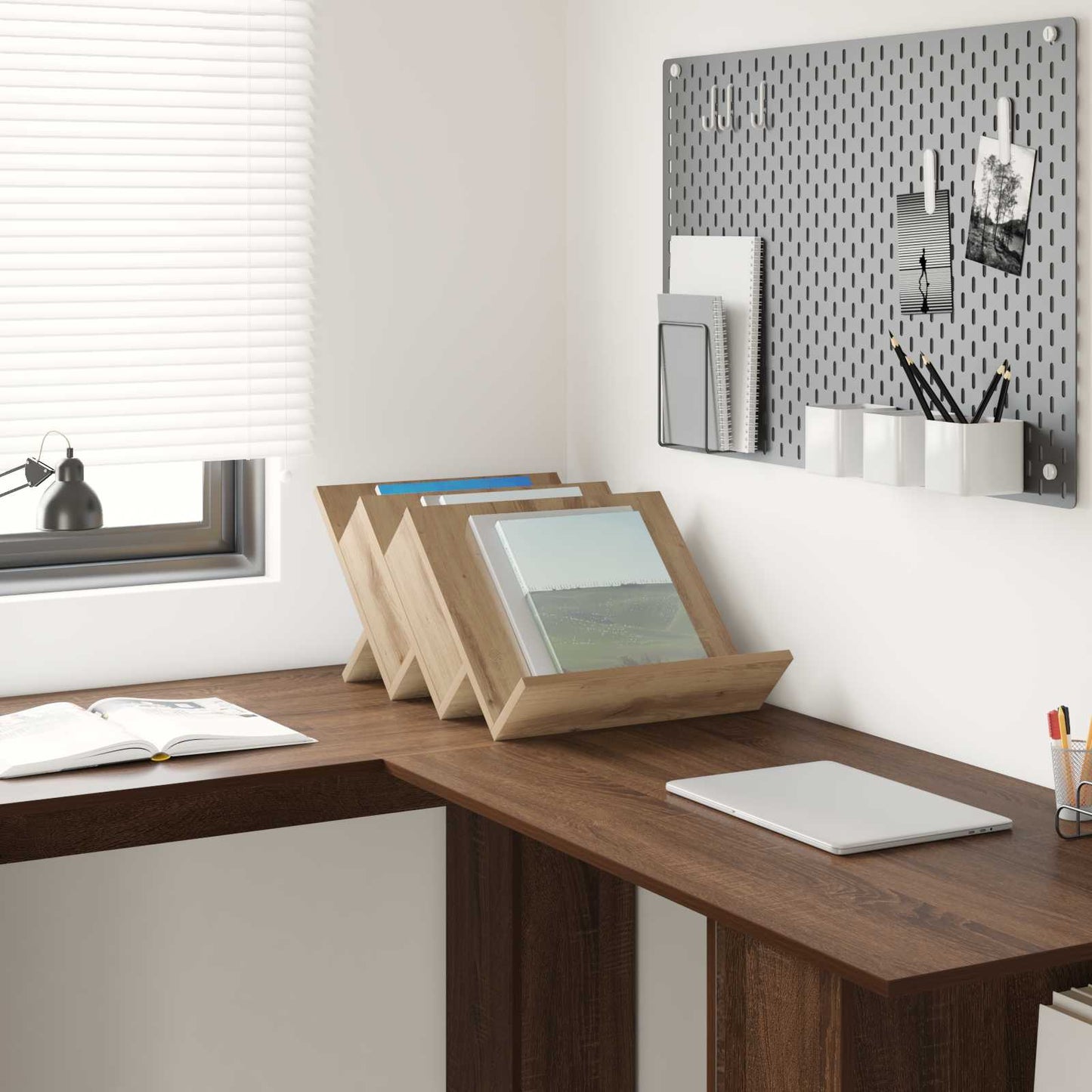 Scaffale per riviste Rovere artigianale 53 x 40 x 28.5 cm