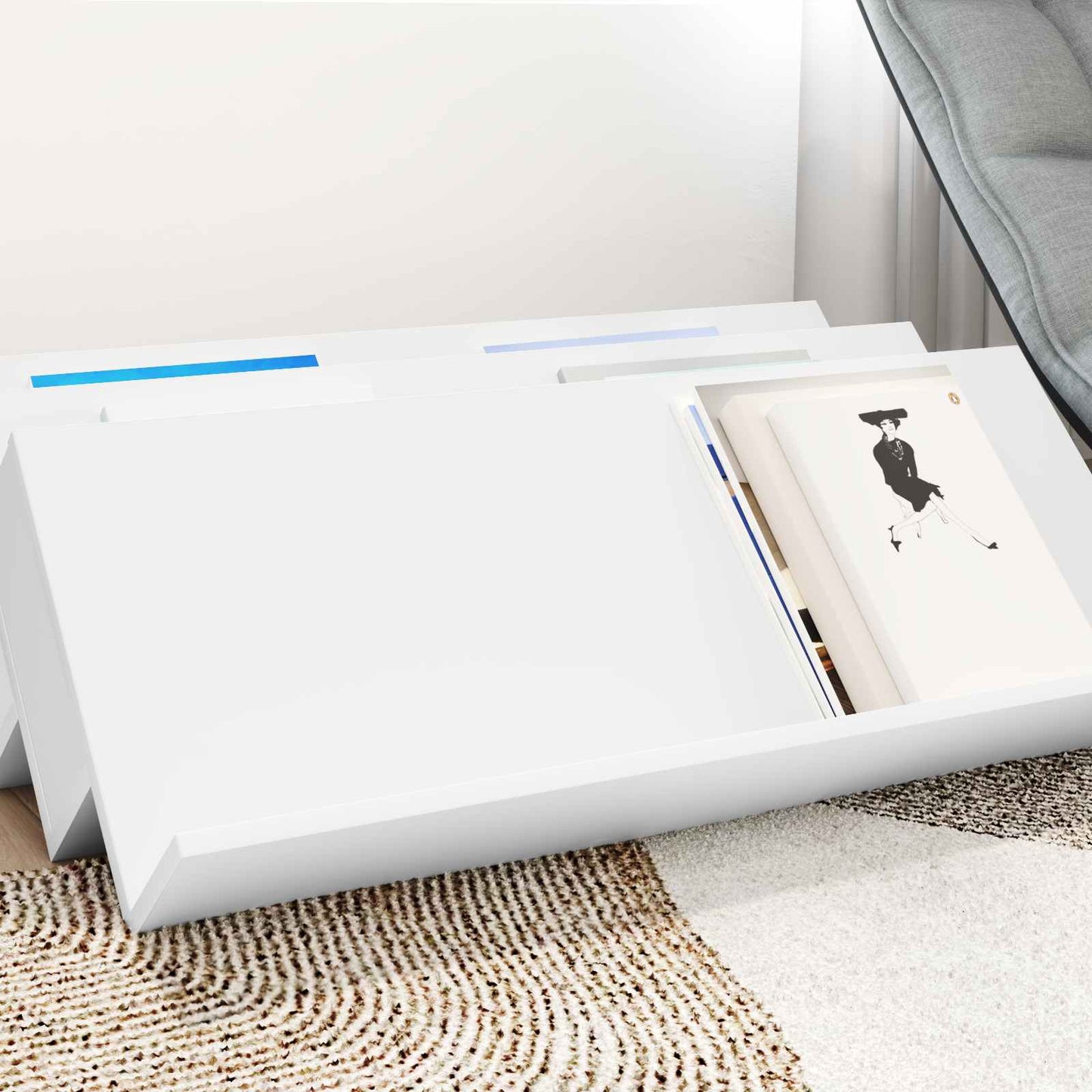 Scaffale per riviste Bianco 90 x 53 x 28,5 cm Legno multistrato