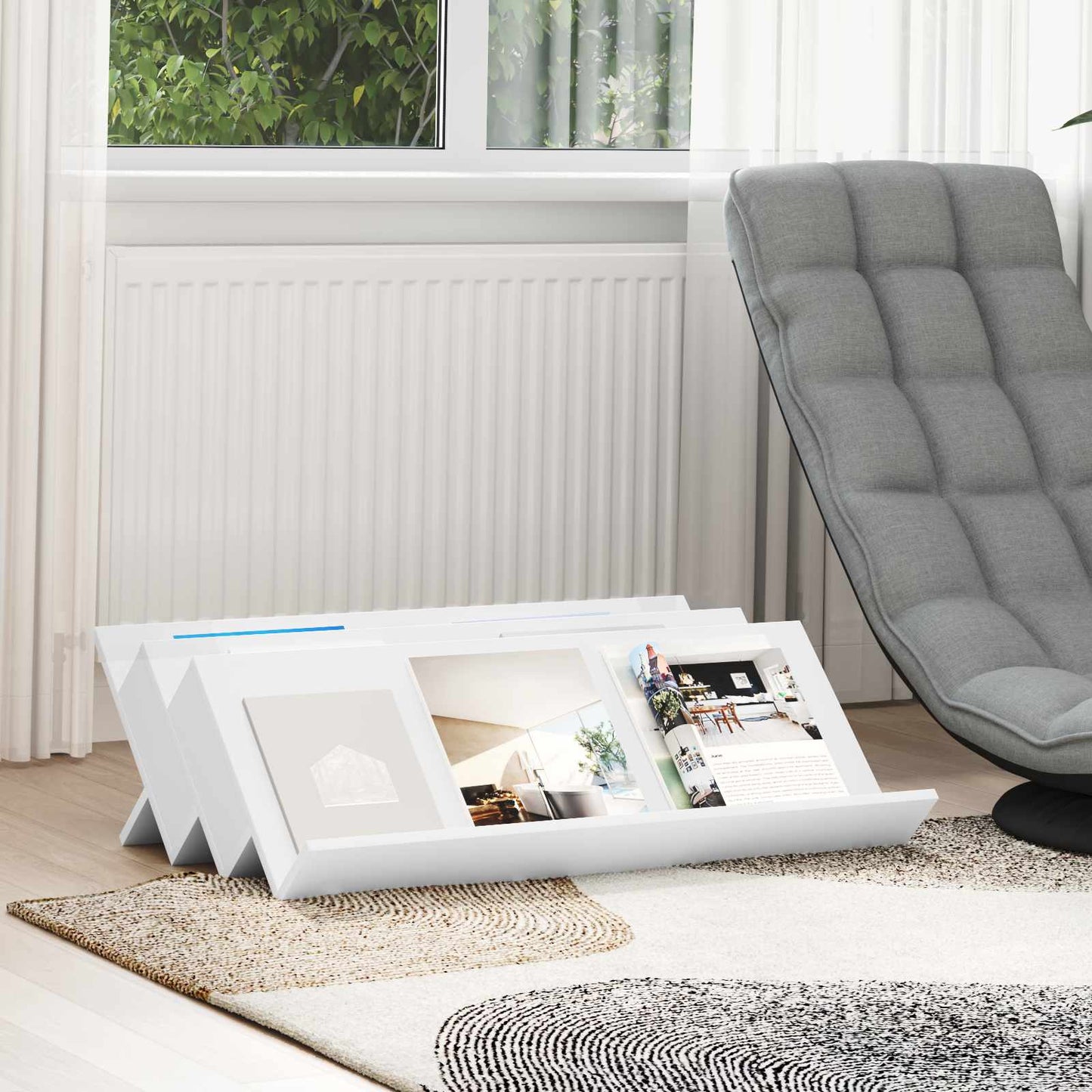 Scaffale per riviste Bianco 90 x 53 x 28,5 cm Legno multistrato