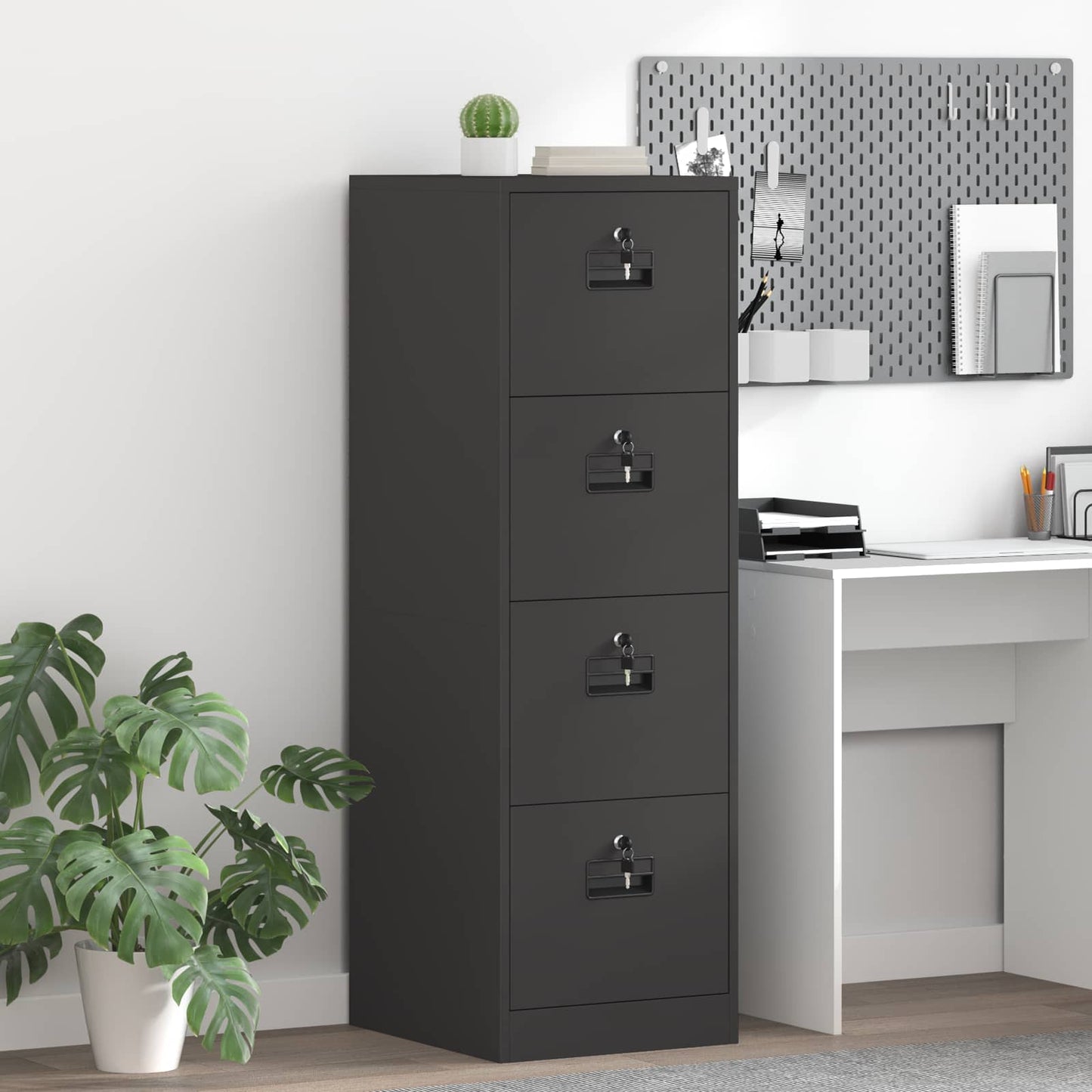 Armadio per File con cassetto 2 pcs Nero 44 x 50 x 139 cm | homemem39