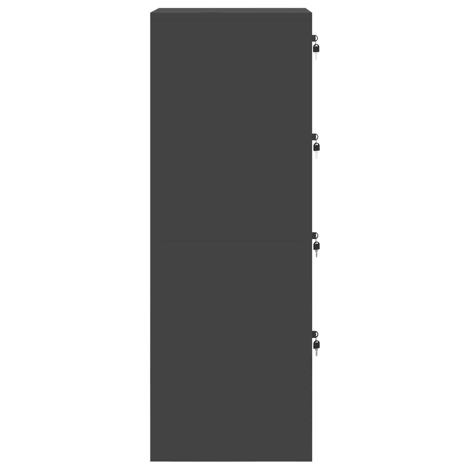 Armadio per File con cassetto 2 pcs Nero 44 x 50 x 139 cm | homemem39