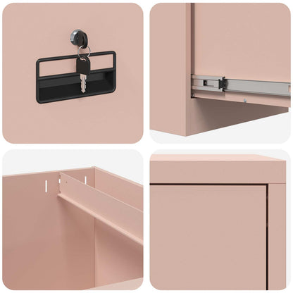 Armadio per File con cassetto 2 pcs Rosa 44 x 50 x 139 cm | homemem39