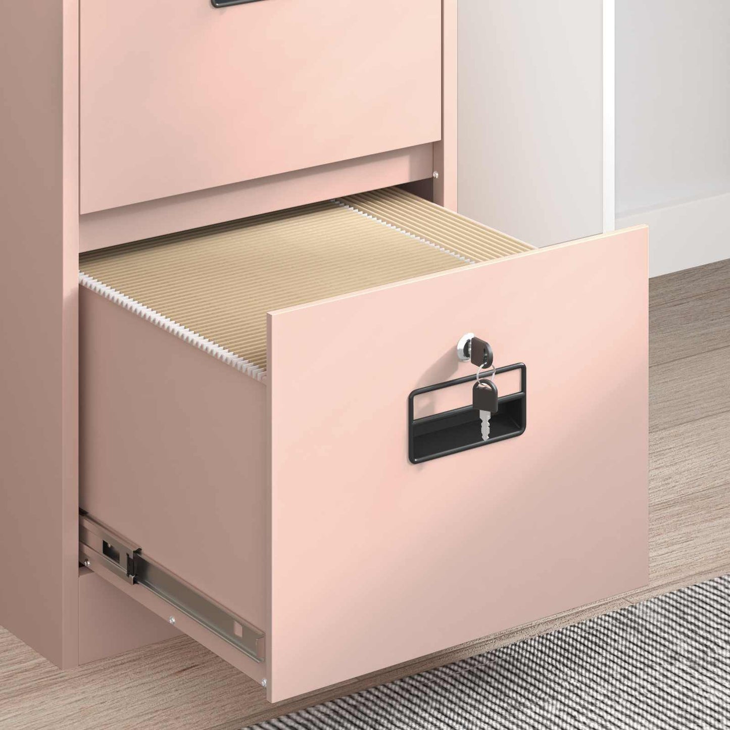 Armadio per File con cassetto 2 pcs Rosa 44 x 50 x 139 cm