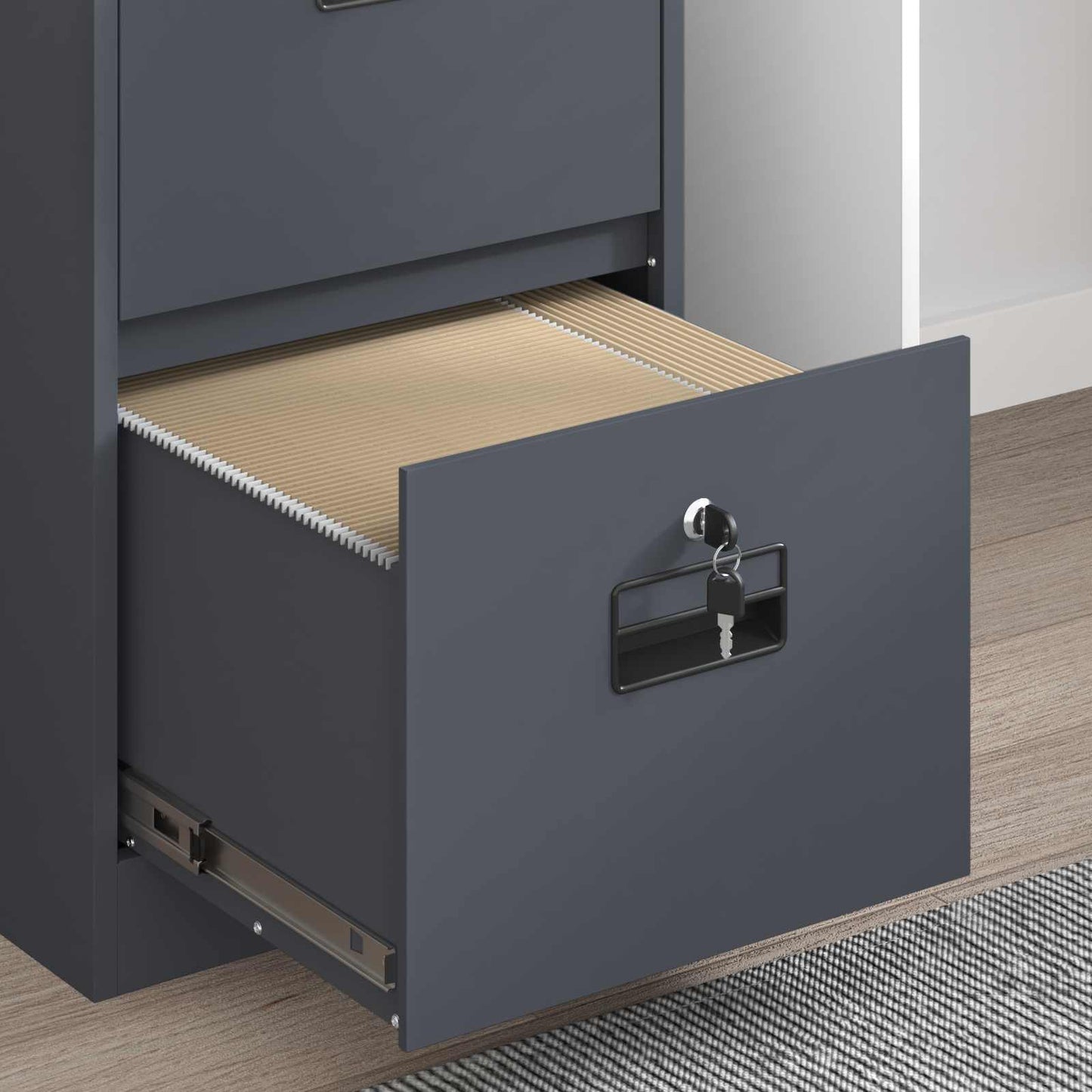 Armadio per File con cassetto 2 pcs Antracite 44 x 50 x 139 cm | homemem39