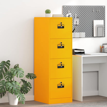 Armadio per File 2 pcs Giallo senape 44 x 50 x 139 cm