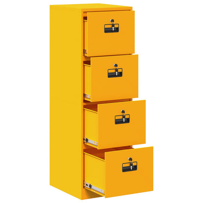 Armadio per File 2 pcs Giallo senape 44 x 50 x 139 cm