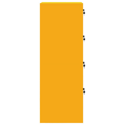 Armadio per File 2 pcs Giallo senape 44 x 50 x 139 cm