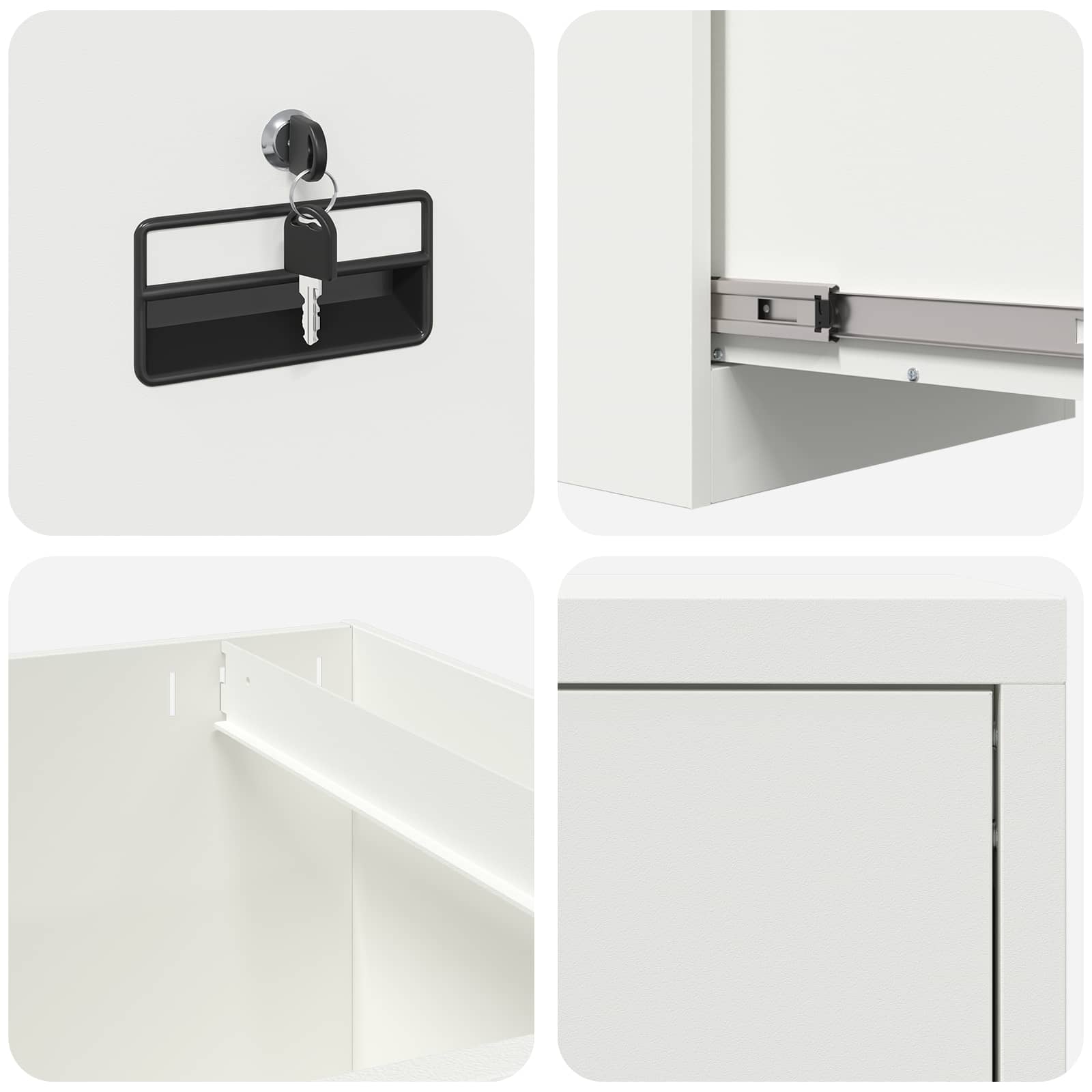 Armadio per File con cassetto 2 pcs Bianco 44 x 50 x 139 cm | homemem39