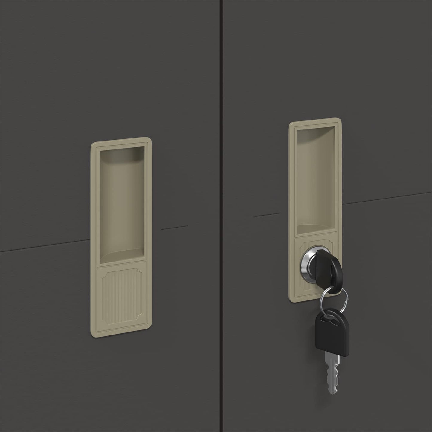 Armadio 2 pcs Nero 90 x 40 x 140 cm Acciaio laminato a freddo