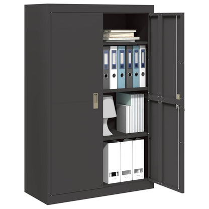 Armadio 2 pcs Nero 90 x 40 x 140 cm Acciaio laminato a freddo