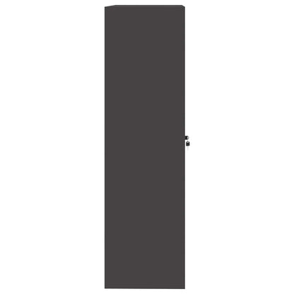 Armadio 2 pcs Nero 90 x 40 x 140 cm Acciaio laminato a freddo