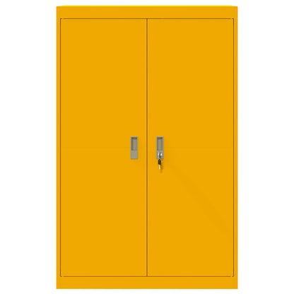 Armadio con archiviazione 2 pcs Giallo senape 90 x 40 x 140 cm