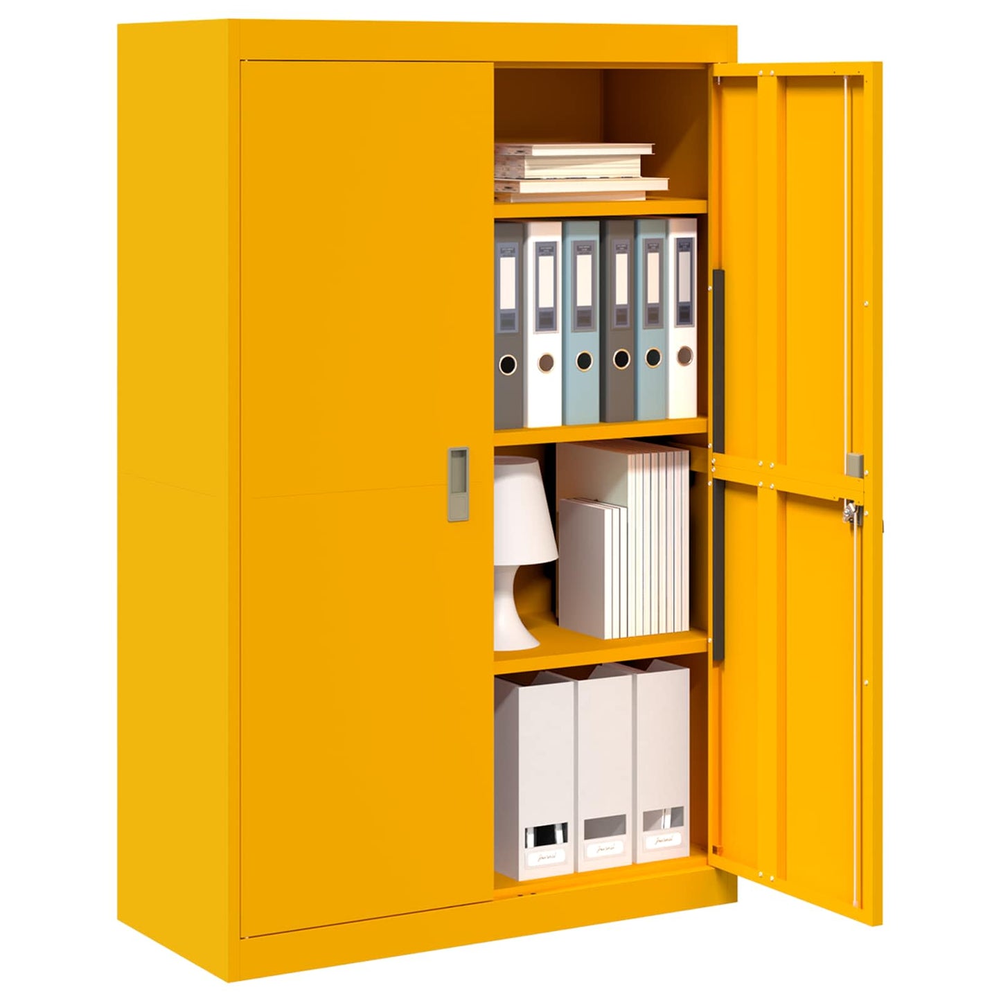 Armadio con archiviazione 2 pcs Giallo senape 90 x 40 x 140 cm