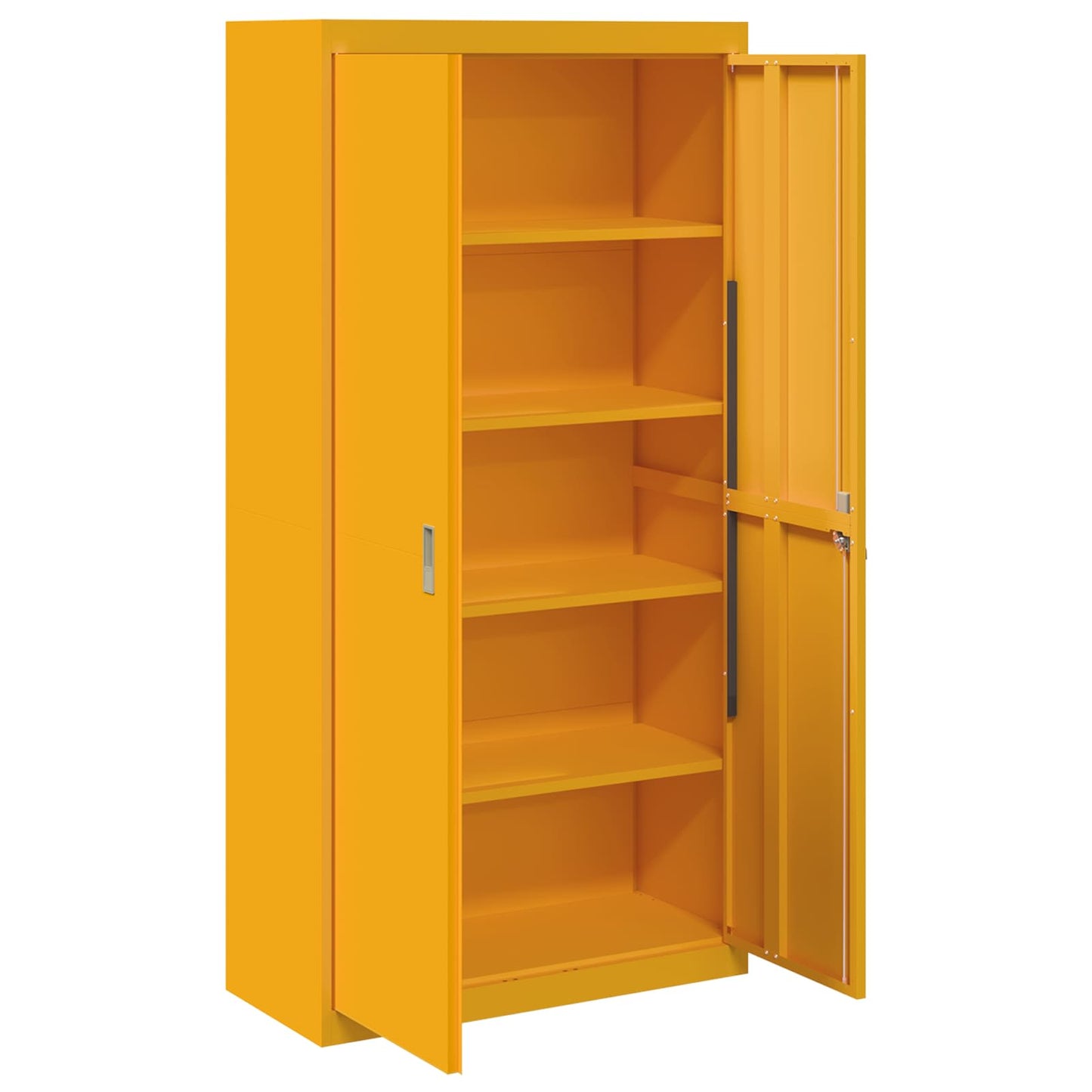 Armadio con archiviazione 2 pcs Giallo senape 90 x 40 x 180 cm