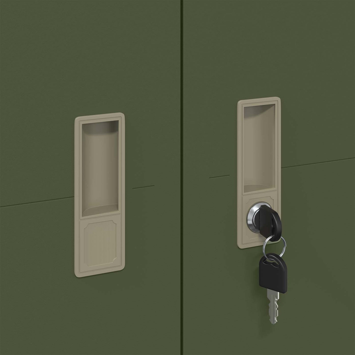 Armadio con archiviazione 2 pcs Verde oliva 90 x 40 x 180 cm