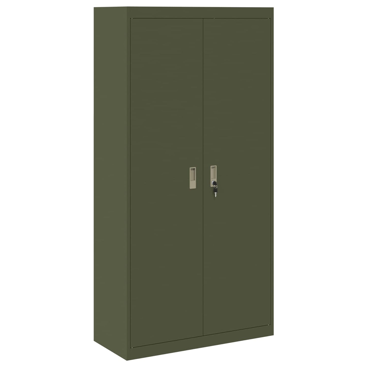 Armadio con archiviazione 2 pcs Verde oliva 90 x 40 x 180 cm