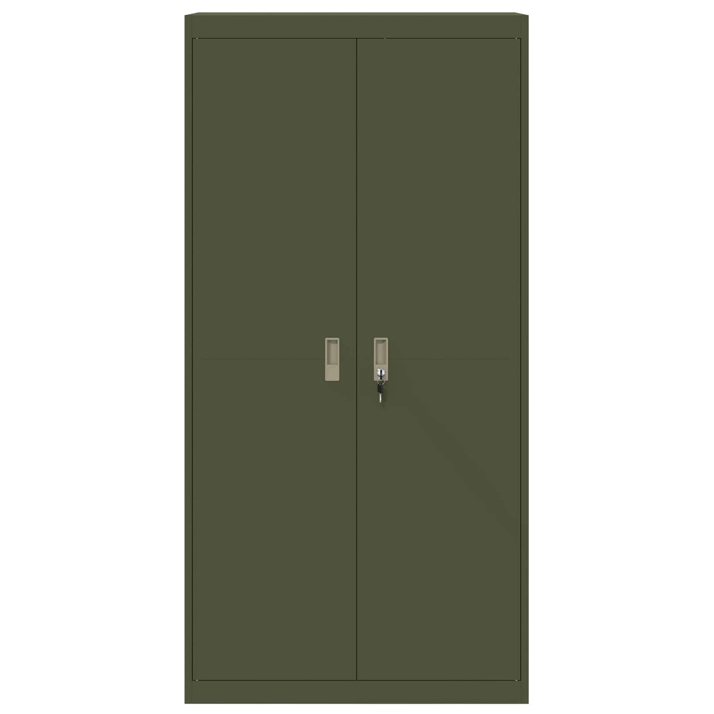 Armadio con archiviazione 2 pcs Verde oliva 90 x 40 x 180 cm